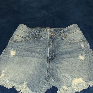 Rewash Light Blue Distressed Jean Shorts
